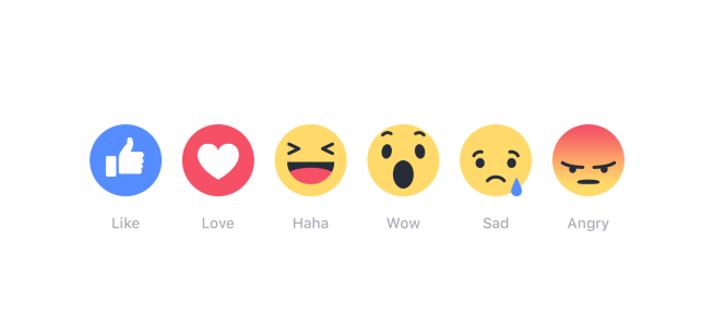 Facebook reactions